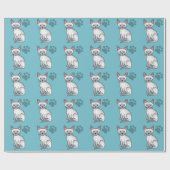 薄紫ポイントシャム猫漫画スケッチ ラッピングペーパー (フラット)