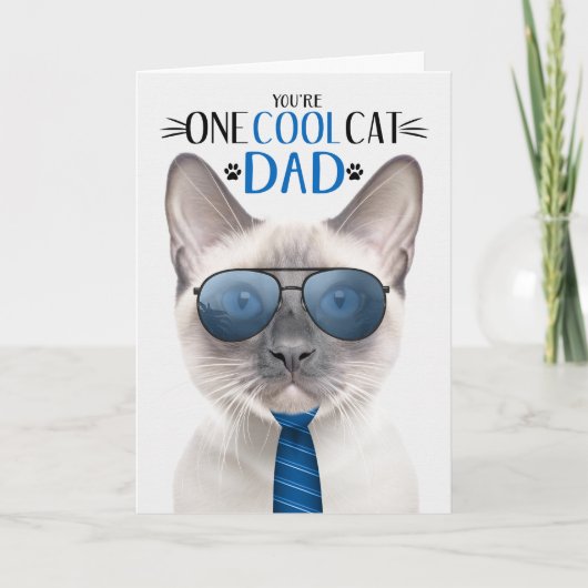 薄紫ポイントシャメネコ父の日クール一猫 シーズンカード (正面)