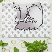 薄紫ポイント虎猫バーマン/ラグドールかわいい猫&ポーズ キッチンタオル (折り畳み)