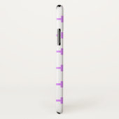 薄紫ポルカが白い十字に並ぶ Case-Mate iPhoneケース (裏面/右)