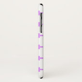 薄紫ポルカが白い十字に並ぶ Case-Mate iPhoneケース (裏面/左)
