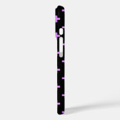 薄紫ポルカが黒に交差する Case-Mate iPhoneケース (裏面 / 左)