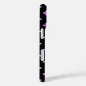 薄紫ポルカが黒に交差する Case-Mate iPhoneケース (裏面 / 右)