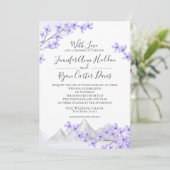 薄紫マウンテン結婚パープル 招待状 (スタンド正面)