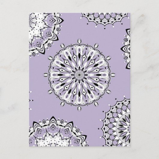 薄紫マンダラス2葉書 ポストカード (正面)