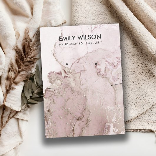 薄紫マーブアゲート大理石ネックレススタッドディスプレイ 名刺