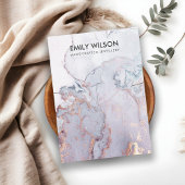 薄紫ムーブブルー瑪瑙の大理石ネックレスディスプレイ 名刺