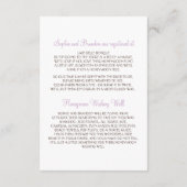 薄紫メイスンジャースブライダルシャワーエンクロージャカード エンクロージャーカード (裏面)