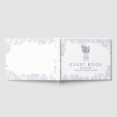 薄紫メイスンジャールブーケフローラ水彩画 ゲストブック (全面)