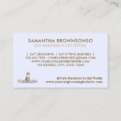 薄紫メーヌクーンキャットグルーミングサロンペットスパ 名刺 (裏面)