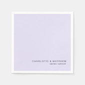 薄紫モダンの スタンダードカクテルナプキン (正面)