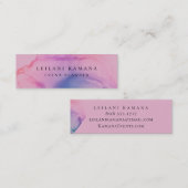 薄紫モダンインク染み スキニー名刺 (正面/裏面)