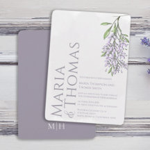 薄紫モダンエレガントの水色フローラ