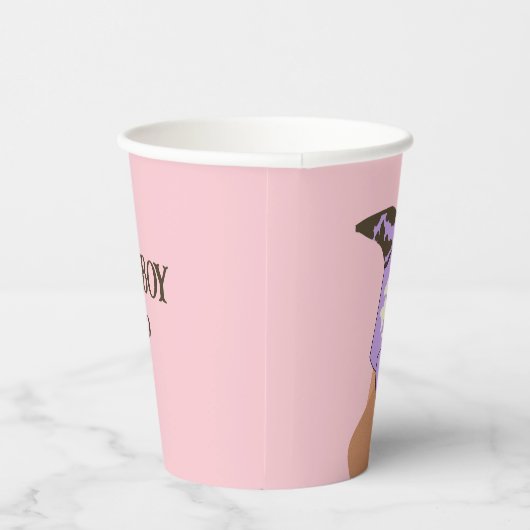 薄紫モダンカウボーイ女性のカーボーイウェスタンブーツ 紙コップ (右)