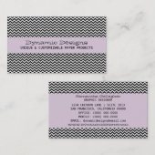 薄紫モダンシェブロン名刺 名刺 (正面/裏面)