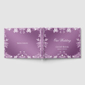 薄紫モダンフローラゲストブック ゲストブック (全面)