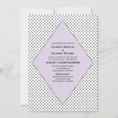薄紫モダン水玉模様の招待 招待状 (正面)