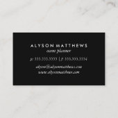 薄紫モダン紫と白シェブロン 名刺 (裏面)