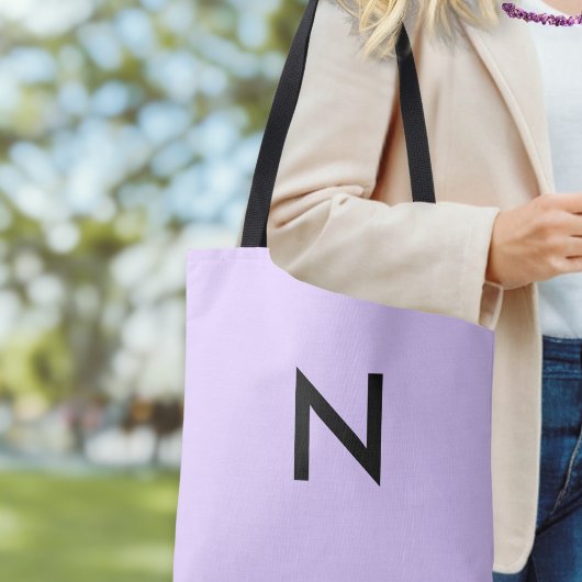 薄紫モノグエレガントラムかわいらしモダンスタイリッシュ トートバッグ