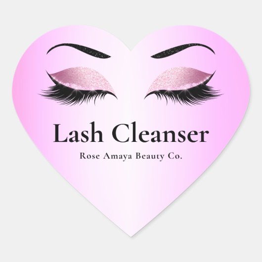 薄紫ラッシュクレカスタムンザー製品ラベル ハートシール (正面)