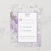 薄紫ラビネスRSVP 出欠カード (正面/裏面)