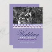 薄紫ラブファミリーユニオン結婚式招待状 招待状 (正面/裏面)
