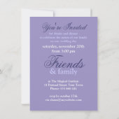 薄紫ラブファミリーユニオン結婚式招待状 招待状 (裏面)