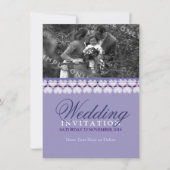 薄紫ラブファミリーユニオン結婚式招待状 招待状 (正面)