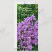 薄紫ラベエレガントンダーフローラ結婚式 プログラム (裏面)