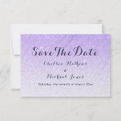 薄紫ラベフェイクングラデーションダーグリッター日付の保存 セーブザデート (正面)