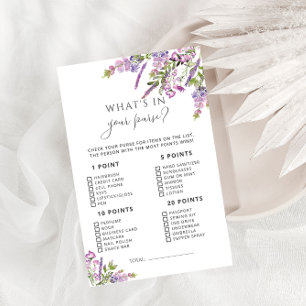 薄紫ラベンダーあなたの財布のゲームの中に何がある