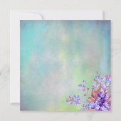 薄紫ラベンダーフラワーブライダルシャワー 招待状 (裏面)