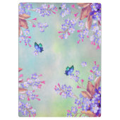 薄紫ラベンダーフラワー結婚ズ クリップボード (裏面)