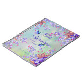 薄紫ラベンダーフラワー結婚ズ ノートブック (左側)