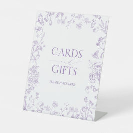 薄紫ラベンダーフランスのビクトリアンブライダルシャワーギフト 台座サイン