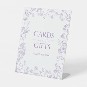 薄紫ラベンダーフランスのビクトリアンブライダルシャワーギフト 台座サイン