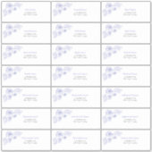 薄紫ラベンダーフローララインアートゲストアドレス シール (正面)