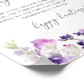 薄紫ラベンダーリング狩りブライダルシャワーゲーム ポスター (角)