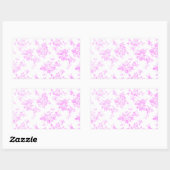 薄紫ラベンダーヴィンテージバラエレガントフローラ 長方形シール (シート)