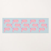 薄紫ラベンダー女性のカーボーイブーツロデオパターン ヨガマット (正面(横))