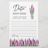 薄紫ラベンダー日付新アイディア紙シート (正面)