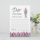 薄紫ラベンダー日付新アイディア紙シート (スタンド正面)