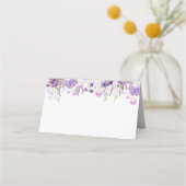 薄紫ラベ結婚ンダー座席表 プレイスカード (正面)