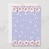 薄紫リトルバタフライ1st誕生日 招待状 (裏面)