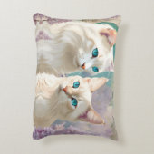 薄紫リンクスポイントシャムポートレートアート アクセントクッション (裏面(縦))