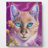 薄紫リンクス・ポイント・シャム猫（紫） フォトプラーク (正面)