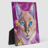 薄紫リンクス・ポイント・シャム猫（紫） フォトプラーク (側面)