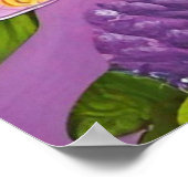 薄紫リンクス・ポイント・シャム猫（紫） ポスター (角)