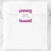 薄紫リースハッピーマザーズ・デイ・ステッカー スクエアシール (バッグ)