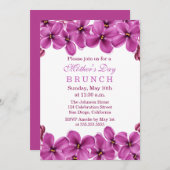薄紫リースマザーズデイブランチ招待状 招待状 (正面/裏面)